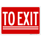 To Exit Sign, Red Background