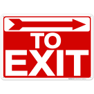 To Exit With Right Arrow Sign