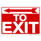 To Exit With Left Arrow Sign