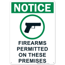 Notice Firearms Permitted On These Premisses Sign