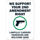 We Support Your 2Nd Amendment Right Sign