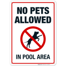 No Pets Allowed in Pool Area Pool Sign