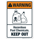 Hazardous Pool Chemicals Pool Sign, Keep Out Sign