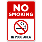 No Smoking in Pool Area Pool Sign