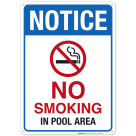 No Smoking in Pool Area Sign, Pool Sign