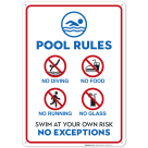 Pool Sign, Pool Rules Sign