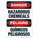 Hazardous Chemicals Bilingual Sign, OSHA Danger Sign