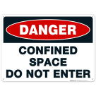 Confined Space Do Not Enter Sign, Safety Warning Sign