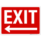 Exit Sign, with Left Arrow