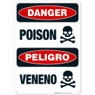 Poison Bilingual Sign, OSHA Danger Sign