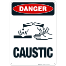 Caustic Sign, OSHA Danger Sign, (SI-4226)