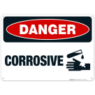 Corrosive Sign, OSHA Danger Sign