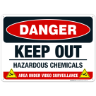 Keep Out Hazardous Chemicals Sign, OSHA Danger Sign