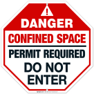 Confined Space Permit Required Do Not Enter Sign, OSHA Danger Sign