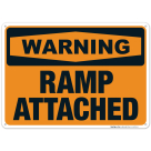 Ramp Attached Sign, OSHA Warning Sign