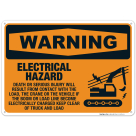 Electrical Hazard Sign, OSHA Warning Sign, (SI-4354)