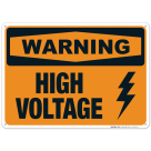 High Voltage Sign, OSHA Warning Sign