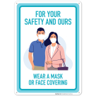 School Face Mask Sign, Covid 19 School Sign
