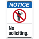 No Soliciting Sign, ANSI Notice Sign