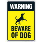 Warning Beware of Dog Sign, Dog Warning Sign