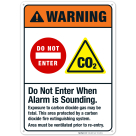 Do Not Enter When Alarm Is Sounding Sign, ANSI Warning Sign