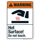 Hot Surface Do Not Touch Sign, ANSI Warning Sign, (SI-5169)