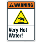 Very Hot Water Sign, ANSI Warning Sign