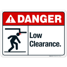 Low Clearance Sign, ANSI Danger Sign