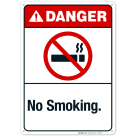 No Smoking Sign, ANSI Danger Sign, (SI-5296)