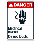 Electrical Hazard Do Not Touch Sign, ANSI Danger Sign