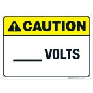 Volts Sign, ANSI Caution Sign