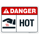 Hot Sign, ANSI Danger Sign, (SI-5442)