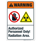 Authorized Personnel Only Radiation Area Sign, ANSI Warning Sign