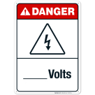 Volts Sign, ANSI Danger Sign