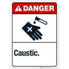 Caustic Sign, ANSI Danger Sign