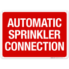 Automatic Sprinkler Connection Sign, Fire Safety Sign, (SI-5677)