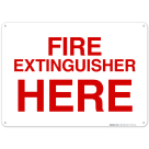Fire Extinguisher Here Sign, Fire Safety Sign