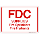 Fdc Supplies Sign, Fire Safety Sign