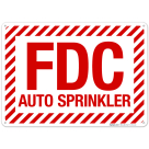 Fdc Auto Sprinkler Sign, Fire Safety Sign, (SI-5741)