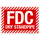 Fdc Dry Standpipe Sign, Fire Safety Sign