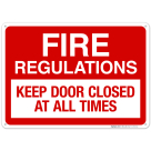 Fire Regulations Sign, Fire Safety Sign