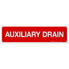 Auxiliary Drain Sign, Fire Safety Sign