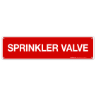 Sprinkler Valve Sign, Fire Safety Sign