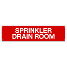Sprinkler Drain Room Sign, Fire Safety Sign