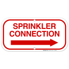 Sprinkler Connection Sign, Fire Safety Sign