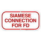 Siamese Connection For FD Sign, Fire Safety Sign