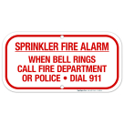 Sprinkler Fire Alarm Sign, Fire Safety Sign, (SI-5889)