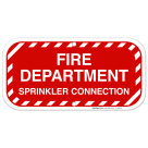 Fire Department Sprinkler Connection Sign, Fire Safety Sign