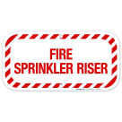 Fire Sprinkler Riser Sign, Fire Safety Sign