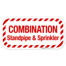 Combination Standpipe And Sprinkler Sign, Fire Safety Sign